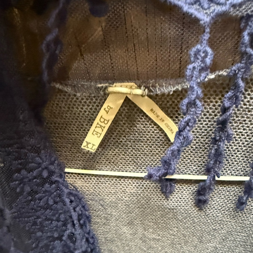 BKE Blue and Pink Lace Cardigan - Picture 3 of 3